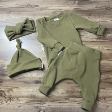 Load image into Gallery viewer, Ribbed Knit Onesie - Olive
