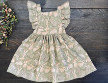 Load image into Gallery viewer, Bunny pinafore dress
